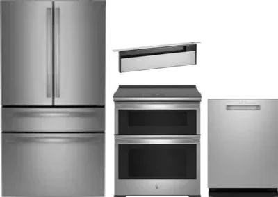 4 Piece Package Includes Refrigerator, Range, Hood And Dishwasher